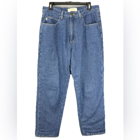 LL Bean Jeans Mens 32x29 Blue Double L Flannel Fleece Lined Relaxed Fit Straight - Picture 1 of 7